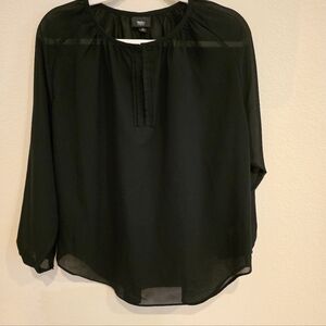 Mossimo Supply Co. Black Sheer Blouse